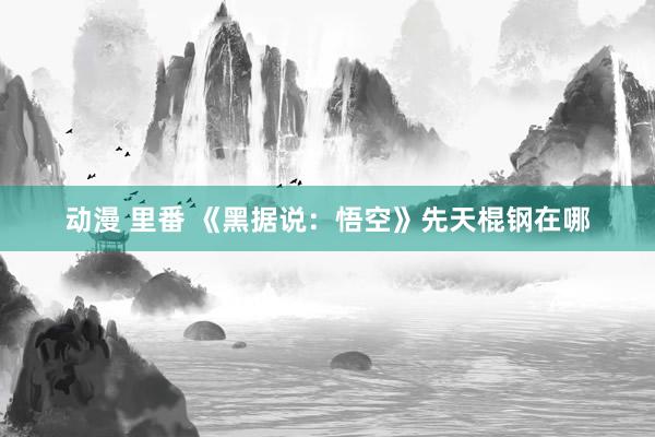 动漫 里番 《黑据说：悟空》先天棍钢在哪