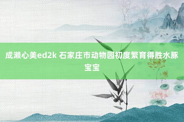 成濑心美ed2k 石家庄市动物园初度繁育得胜水豚宝宝