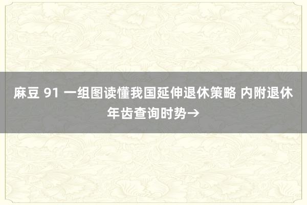 麻豆 91 一组图读懂我国延伸退休策略 内附退休年齿查询时势→