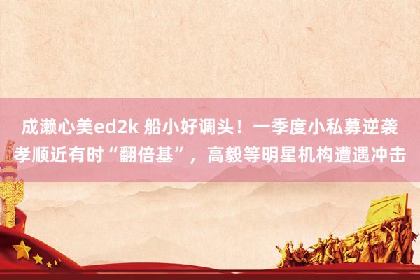 成濑心美ed2k 船小好调头！一季度小私募逆袭孝顺近有时“翻倍基”，高毅等明星机构遭遇冲击