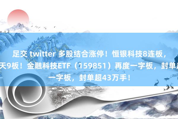 足交 twitter 多股结合涨停！恒银科技8连板，银之杰10天9板！金融科技ETF（159851）再度一字板，封单超43万手！