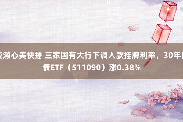 成濑心美快播 三家国有大行下调入款挂牌利率，30年国债ETF（511090）涨0.38%