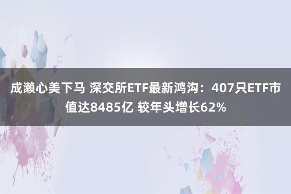 成濑心美下马 深交所ETF最新鸿沟：407只ETF市值达8485亿 较年头增长62%