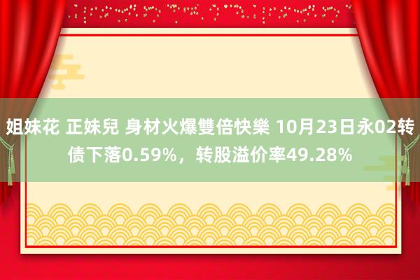 姐妹花 正妹兒 身材火爆雙倍快樂 10月23日永02转债下落0.59%，转股溢价率49.28%