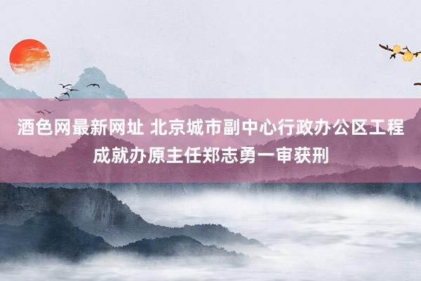 酒色网最新网址 北京城市副中心行政办公区工程成就办原主任郑志勇一审获刑