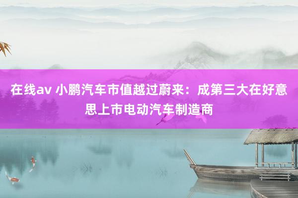 在线av 小鹏汽车市值越过蔚来：成第三大在好意思上市电动汽车制造商