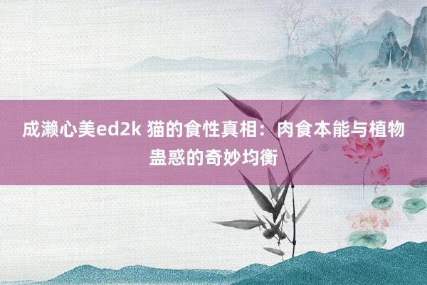 成濑心美ed2k 猫的食性真相：肉食本能与植物蛊惑的奇妙均衡