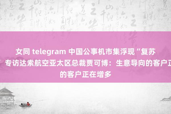 女同 telegram 中国公事机市集浮现“复苏的绿苗” 专访达索航空亚太区总裁贾可博：生意导向的客户正在增多