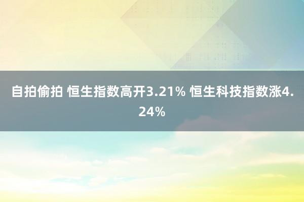 自拍偷拍 恒生指数高开3.21% 恒生科技指数涨4.24%