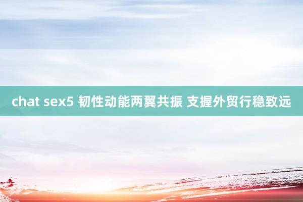 chat sex5 韧性动能两翼共振 支握外贸行稳致远