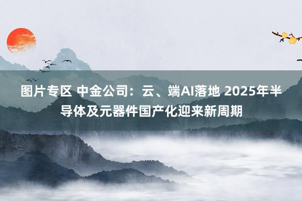 图片专区 中金公司：云、端AI落地 2025年半导体及元器件国产化迎来新周期