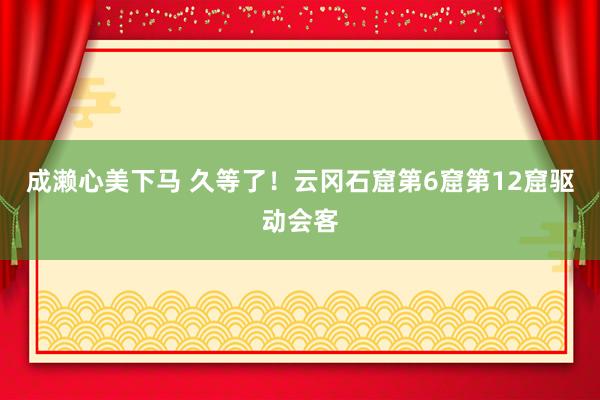 成濑心美下马 久等了！云冈石窟第6窟第12窟驱动会客