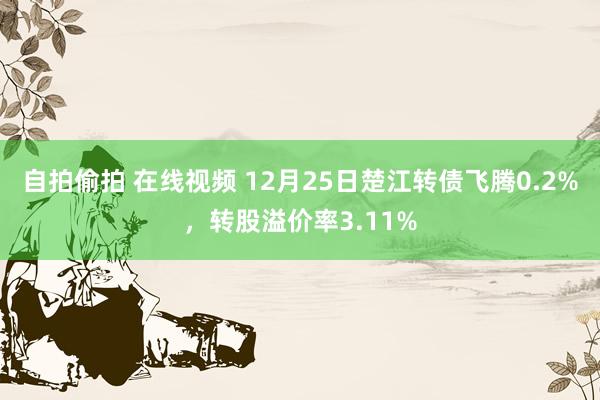 自拍偷拍 在线视频 12月25日楚江转债飞腾0.2%，转股溢价率3.11%