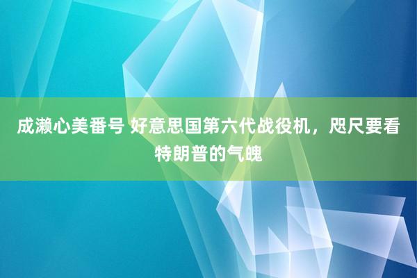 成濑心美番号 好意思国第六代战役机，咫尺要看特朗普的气魄