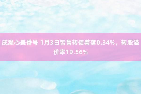 成濑心美番号 1月3日皆鲁转债着落0.34%，转股溢价率19.56%