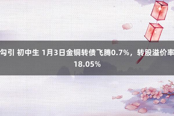 勾引 初中生 1月3日金铜转债飞腾0.7%，转股溢价率18.05%