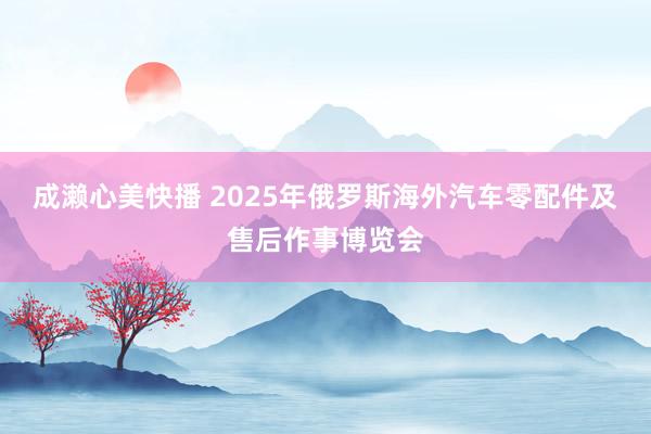 成濑心美快播 2025年俄罗斯海外汽车零配件及售后作事博览会