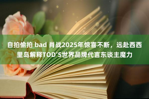 自拍偷拍 bad 肖战2025年惊喜不断，远赴西西里岛解释TOD’S世界品牌代言东谈主魔力