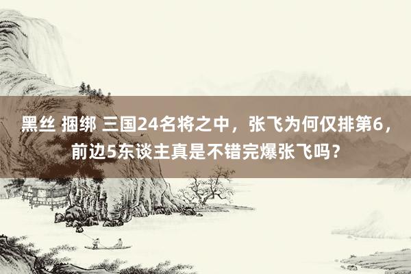 黑丝 捆绑 三国24名将之中，张飞为何仅排第6，前边5东谈主真是不错完爆张飞吗？