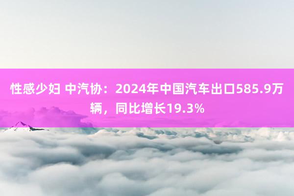 性感少妇 中汽协：2024年中国汽车出口585.9万辆，同比增长19.3%